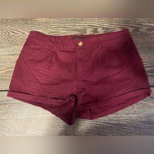Ambiance Apparel - Cranberryish/Maroonish Short Shorts